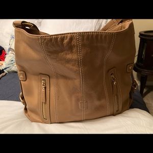 Leather bag with pullout insider